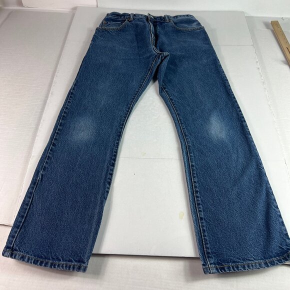 Levi's Jeans Men's 29 x 29* 517 Boot Cut Blue Faded Cotton Denim Tag 32 x 30 - Picture 1 of 16